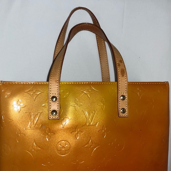 Louis Vuitton Monogram Vernis Reade MM Orange Tote — 100% Guaranteed Authentic - Picture 11 of 14